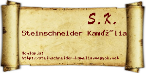 Steinschneider Kamélia névjegykártya